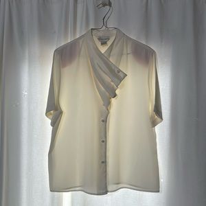 Cream Dress Blouse